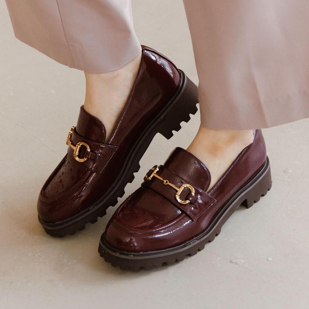 Rain Shoes for Rainy Days. Water-resistant, Cushioned, Thick-soled. HIMIKO Himiko Track Sole Rain Loafers (654301, Brown, 245cm).
