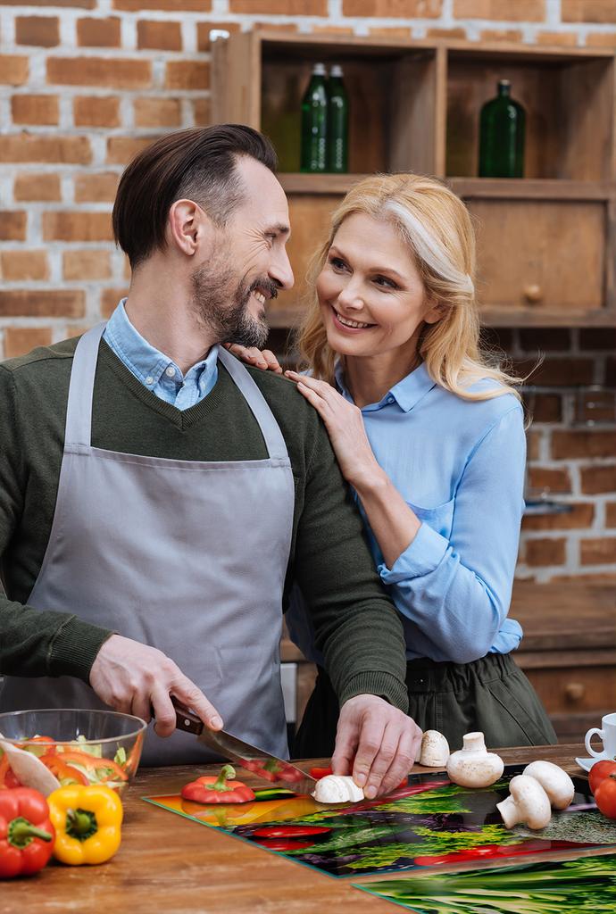 SZKLANA PŁYTA OCHRONNA NA KUCHENKĘ 85x52 WARZYWA