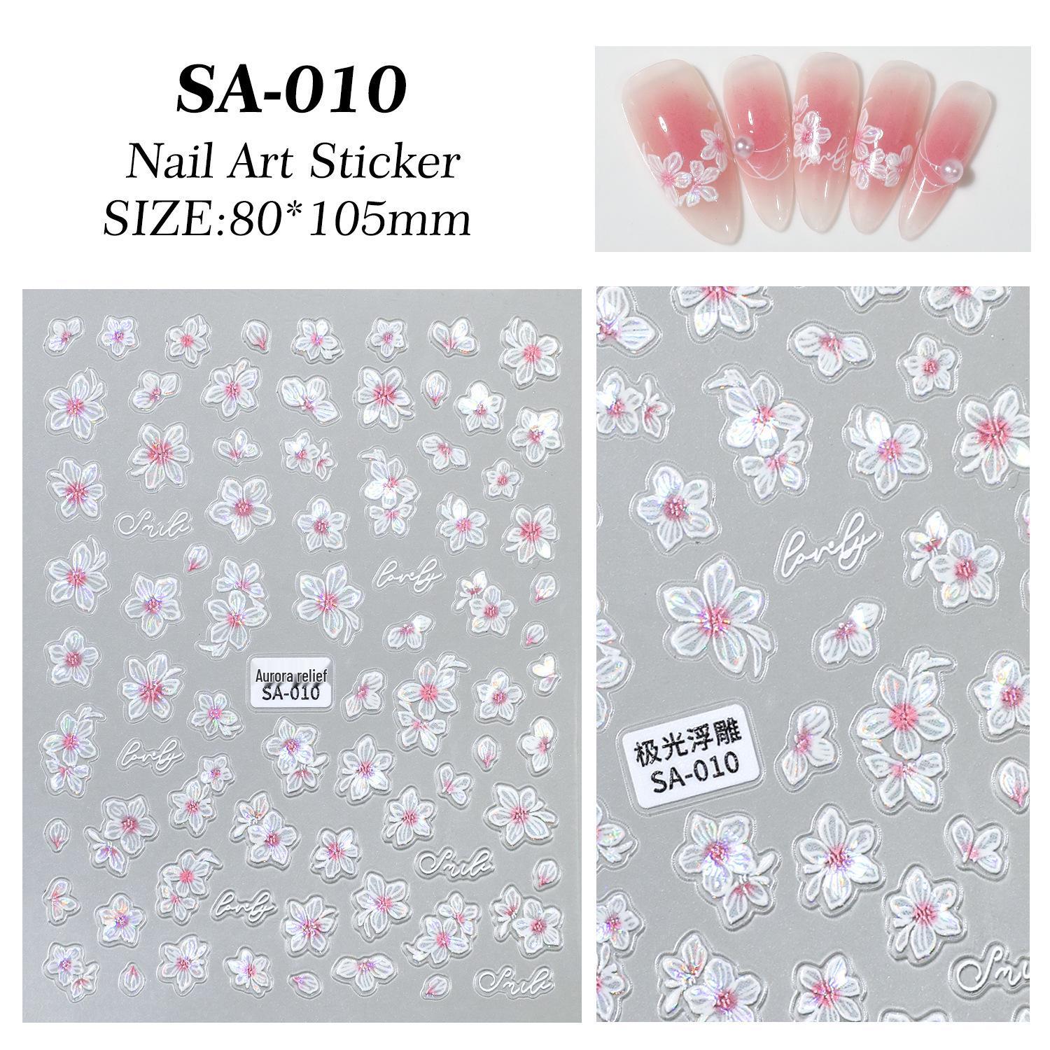 Adorable Aurora Dog & Cat Nail Art Stickers - Embossed DIY Patterns & Accessories