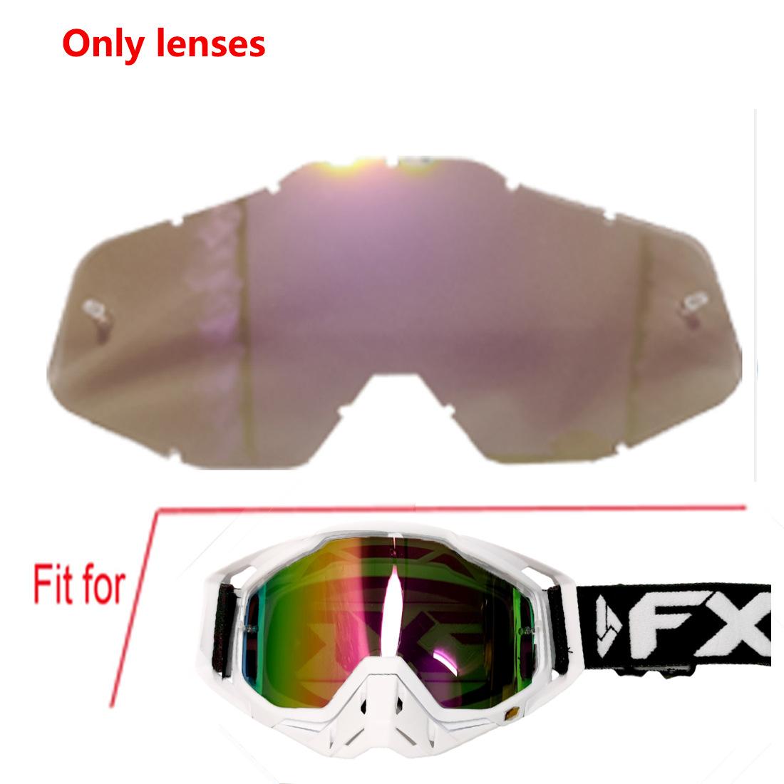 Sports goggles and cycling equipment Universal Off-Road Motorcycle Windproof Sunshade Riding Goggles Pink lenses
