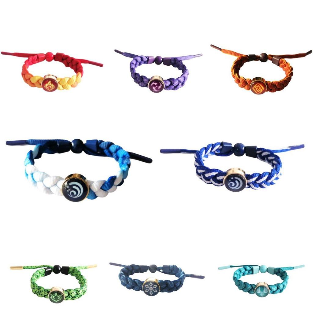 Elemental Luminous Bracelet Genshin Impact Eye Of God Water Wind Jewelry Adjustable Size