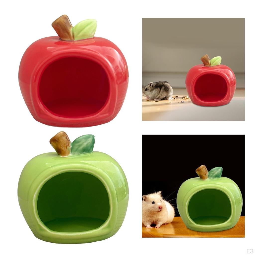 Ceramic Hamster House Cartoon Pet Decor Furniture Nest Habitat for Chinchilla All