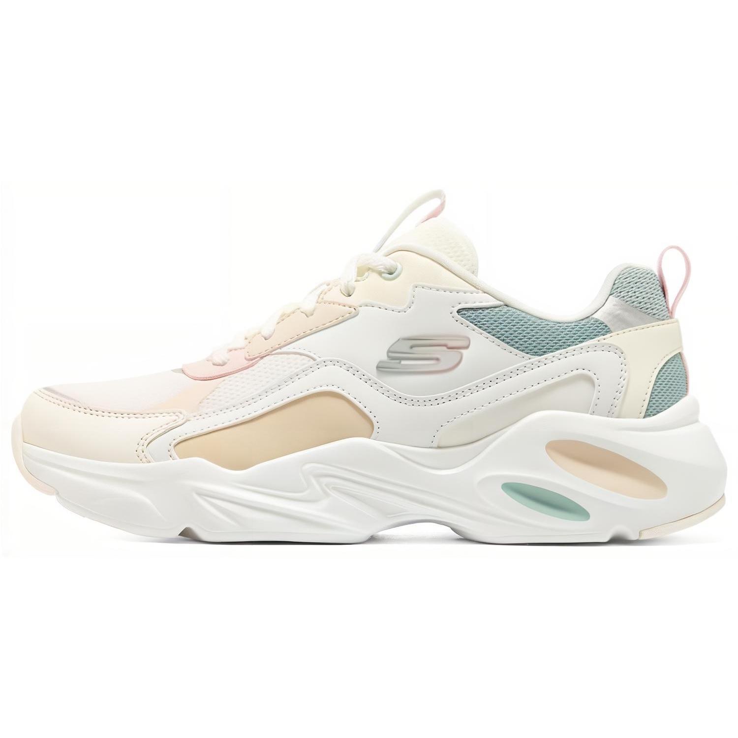(WMNS) Skechers Stamina Airy White Green Cream Yellow Pink Women s 149921-WMLT EU 36