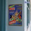 1pc Disney Vintage Metal Tin Sign - Mickey & Friends At Disneyland Paris Retro Wall Art, 20.32x30.48 Cm Iron Decorative Plaque F