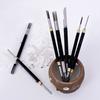 5Pcs Double Head Pottery Hole Puncher Carving Tool Wood Handle Stainless Steel Clay Sculpting Tool For Ceramic Crafting