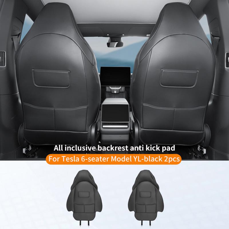 For 6-seater Tesla Model YL seat anti kick pad, Model Y L first row seat backrest protection pad, child anti kick pad, 2pcs
