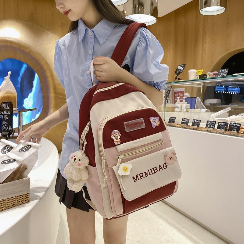 Schoolbag schoolbag for female junior high school students Large capacity Harajuku ins Japanese backpack for college students Simple high