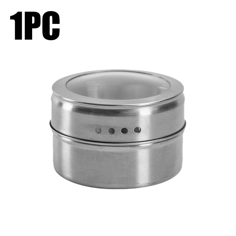 Stainless Steel Magnetic Seasoning Box Kitchen Seasoning Jar Household Wall Mounted Seasoning Bottle Seasoning Storage Jar