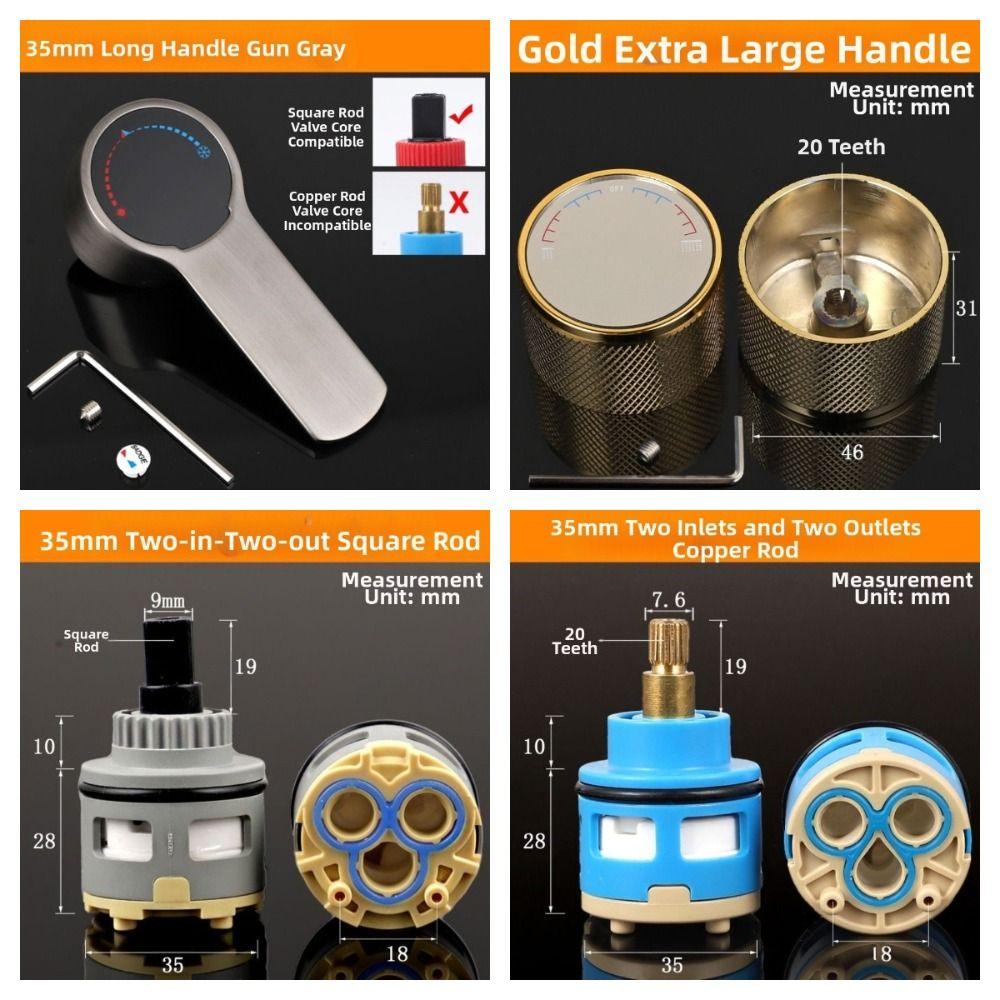 Rozmiar 35mm Wkład do baterii Oszczędzający wodę Zawór wymienny Uchwyt baterii Umywalka łazienkowa