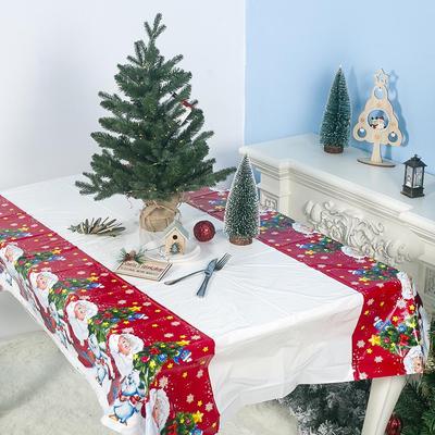 Nova decoração de Natal PVC toalha de mesa 180*110cm mesa de Natal à prova d'água