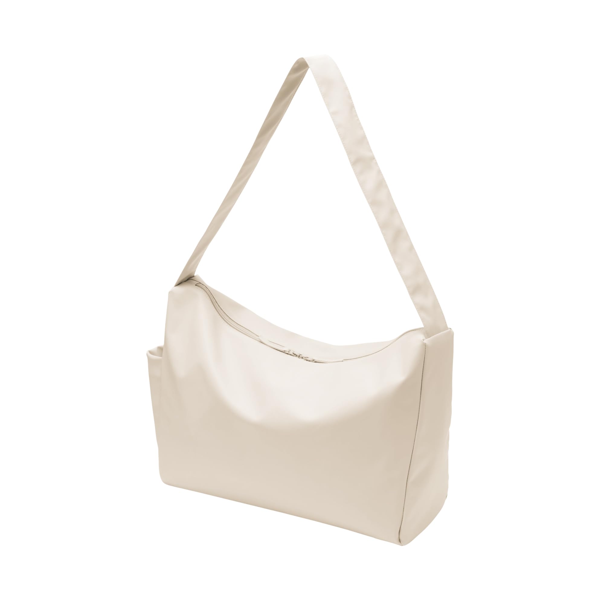 

MUJI Square Shoulder Bag Made with Plant-Based Materials, Unisex, Adult, EFD02A4A, Off-White