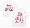 Darling In The Franxx Anime Lover TShirt Harajuku Cotton NewModel High Street Oversized Unisex Short Couples Streetwear Trendy
