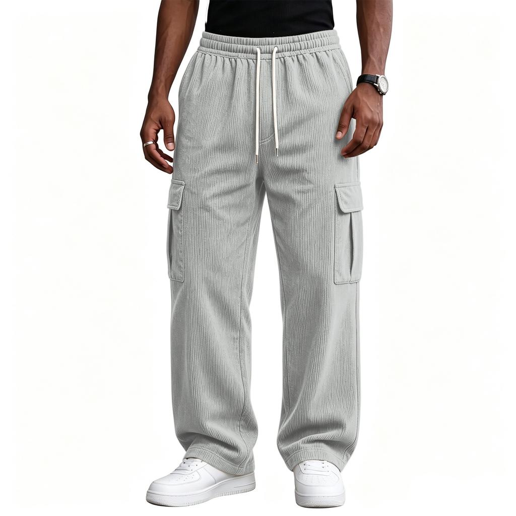 Men's Wide Leg Casual Pants with Athletic Comfort and Street, Loose Fit