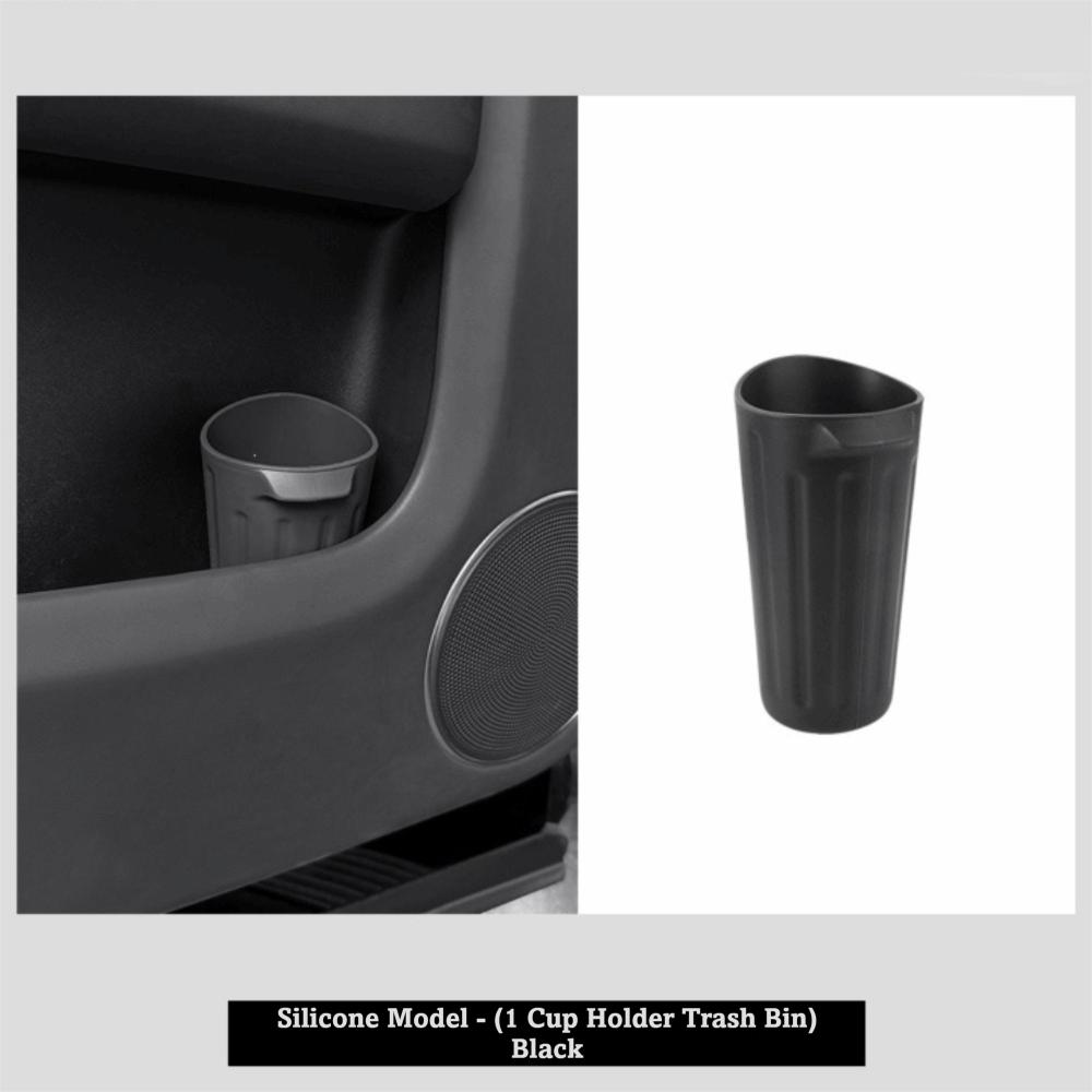 Silicone Car Cup Holder Anti-Slip Design Trash Bin Organizer Car Interior Accessories