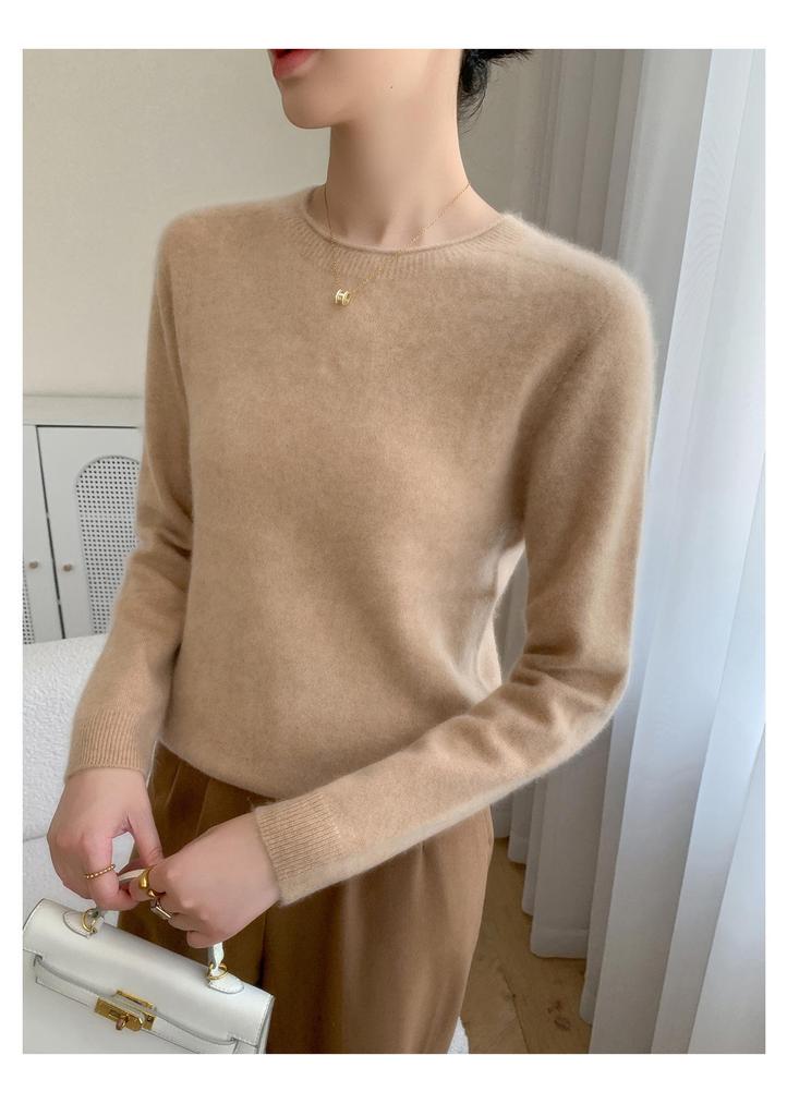 Women's Soft Cashmere Knit Saddle Shoulder Shirt - Versatile & Comfortable for Autumn/Winter