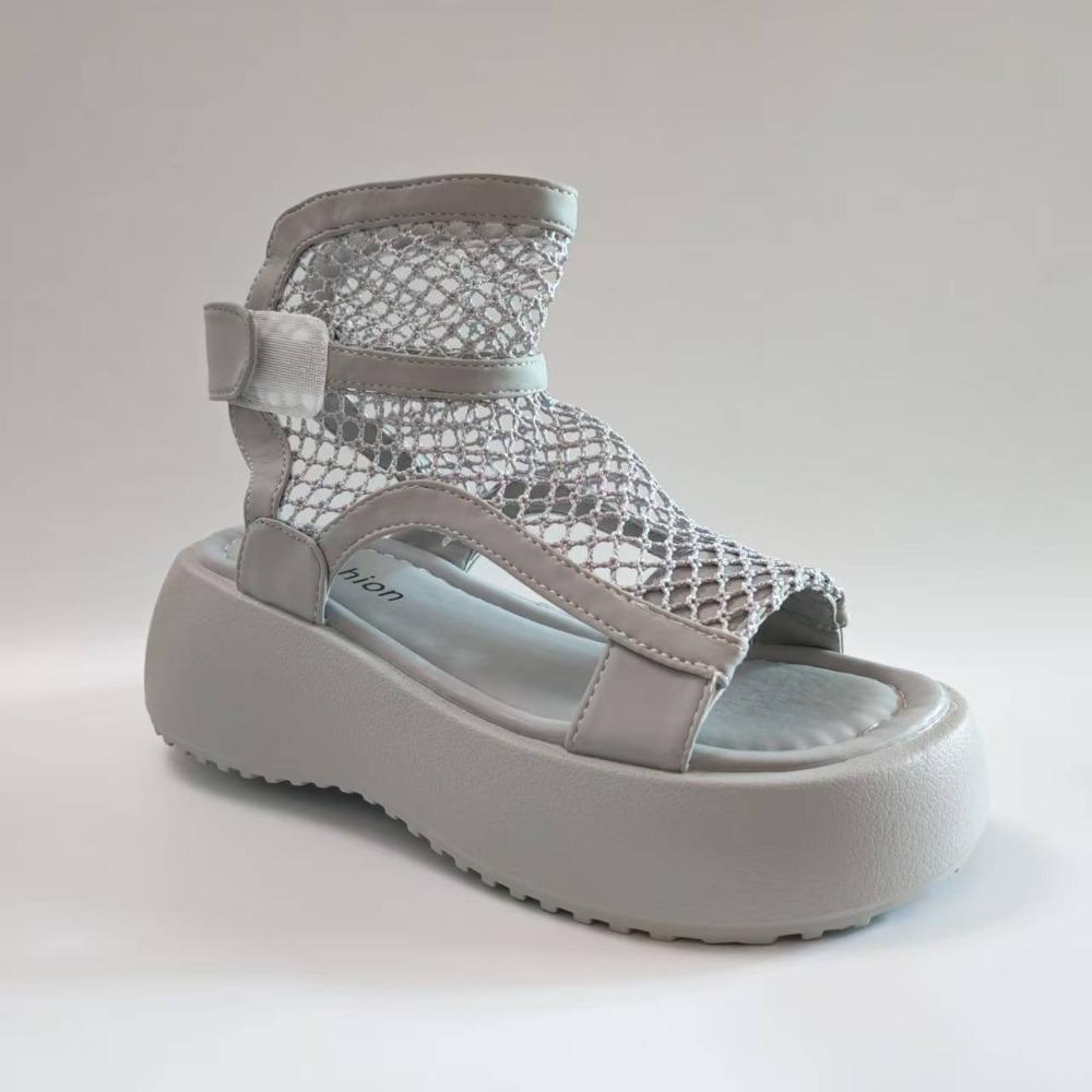 Women Platform Sandals 5cm Wedges Heel Sandals Mesh Open toe Height Increasing Ladies Summer Casual Shoes