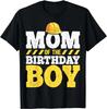 Mom of the Birthday Boy Construction Birthday Party Hat Gift Unisex T-Shirt
