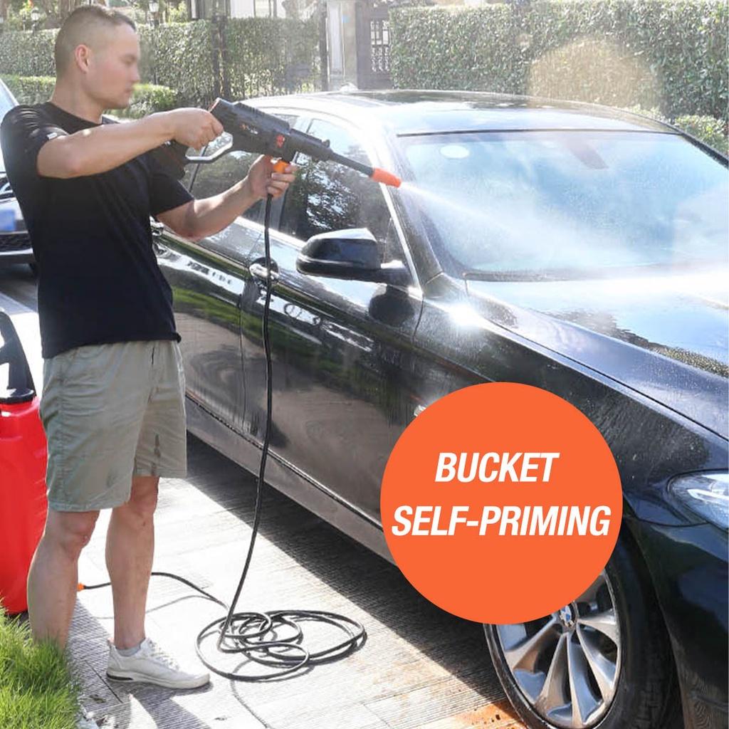 220V 70BAR High Pressure Car Washer Self Priming Sustain 80min Washing Wreless Car Wash Water Guns 22000mAh With Li-ion Battery