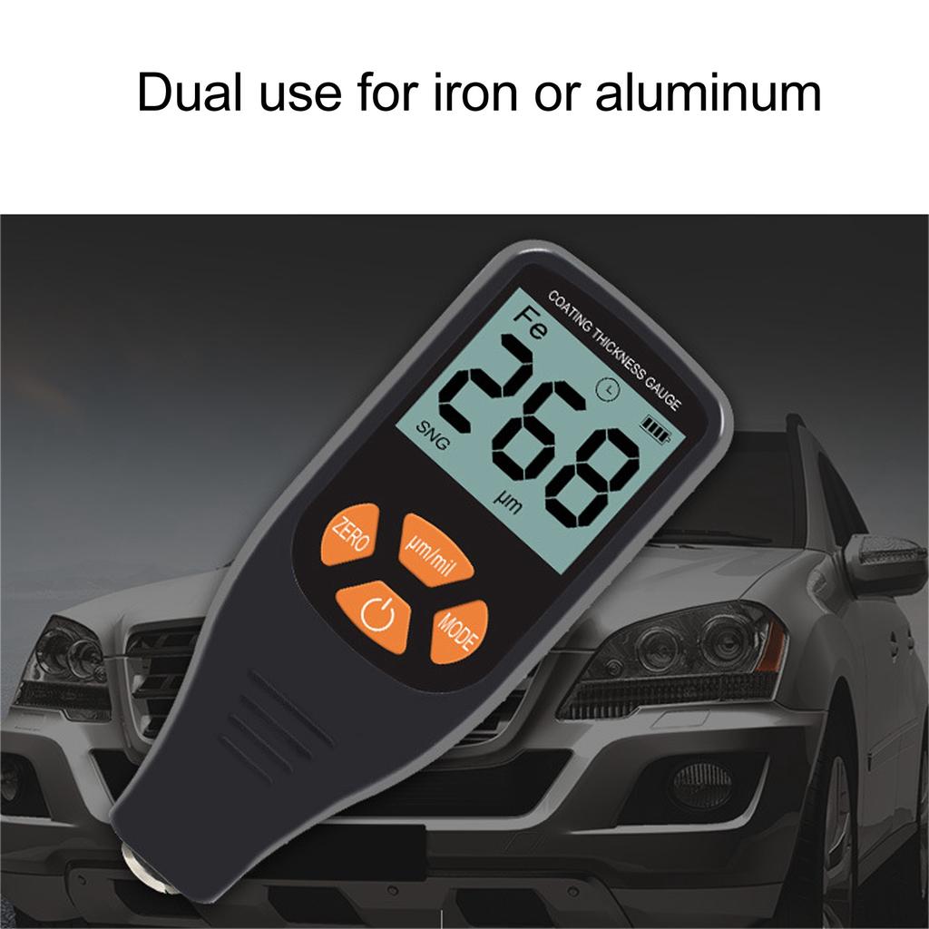Paint Thickness Gauge Meter High Accuracy Automatic Identification Paint Film Car Coating Thickness Meter