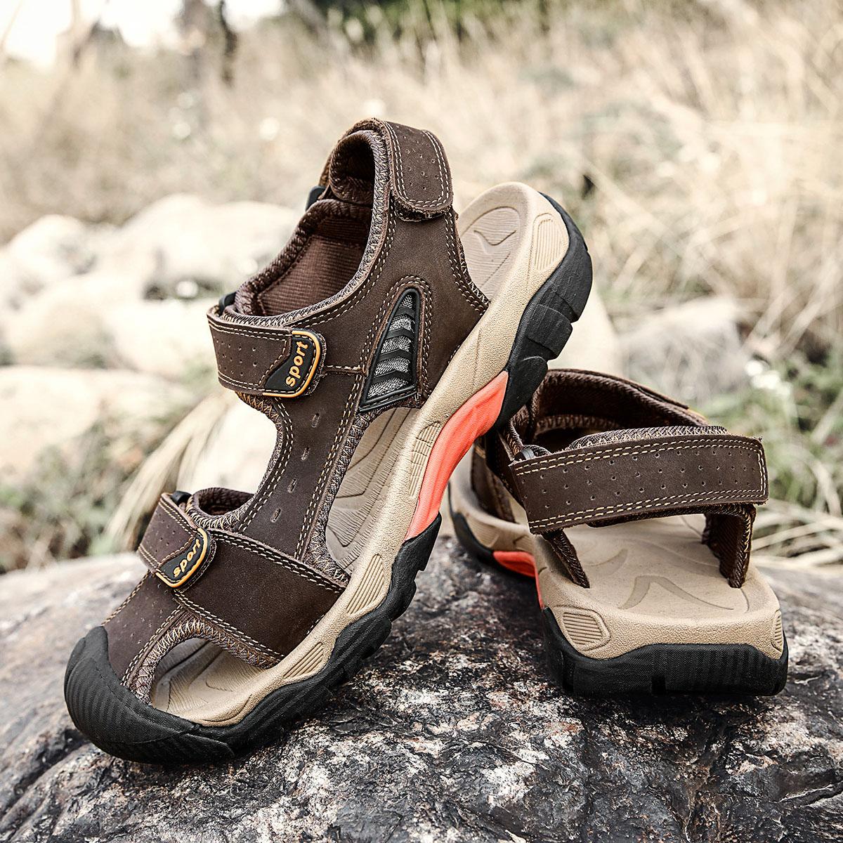 Мужские сандалии из натуральной кожи большого размера — фото 6