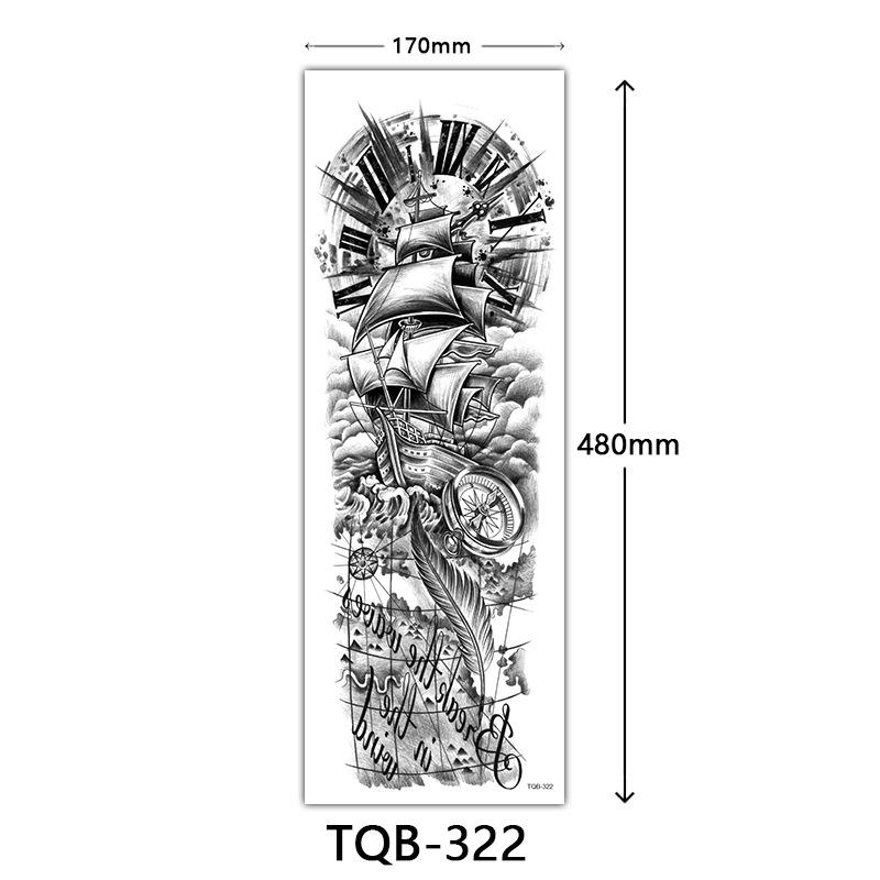 Full Arm Tattoo Sticker, Full Arm Big Picture Tattoo Sticker, Flower Arm Tattoo Sticker Tattoo