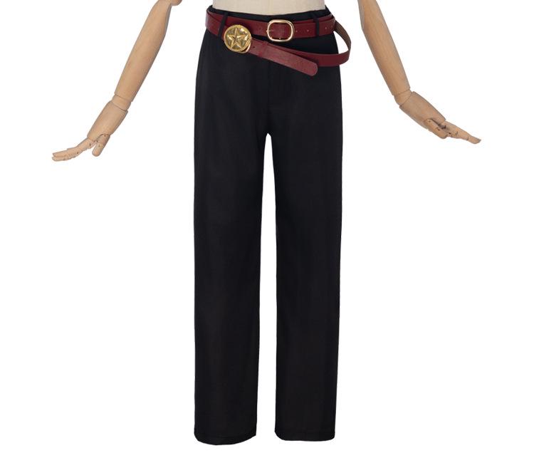 Jujutsu Kaisen Hoshikage Kira Off-Shoulder Cosplay Set: Cropped Top, Black Trousers, Belt & Accessories