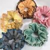 Checkered Pattern Hair Band Women Elastic Hair Tie Elegant Durability Hairband for Everyday Wear