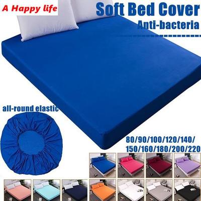 Einfarbiger Matratzenbezug für Bett, Tagesdecke, Spannbetttuch mit Gummiband, glattes Spannbetttuch, superweiche, atmungsaktive Laken, Matratze ohne Kissenbezug