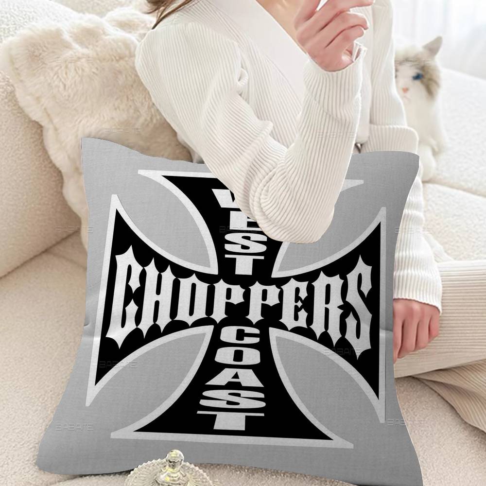 West C-Coast C-Choppers Cushion Cover Polyester Sofa Cushions Decorative Throw Pillows Home Decoration Pillowcover