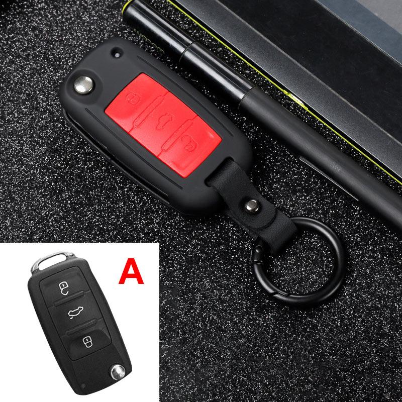ABS+Silicone Car Key Cover Case for Skoda Octavia A5 A7 Kodiaq Karoq Rapid Yeti for V W Passat B8 Skoda Superb A7 2017