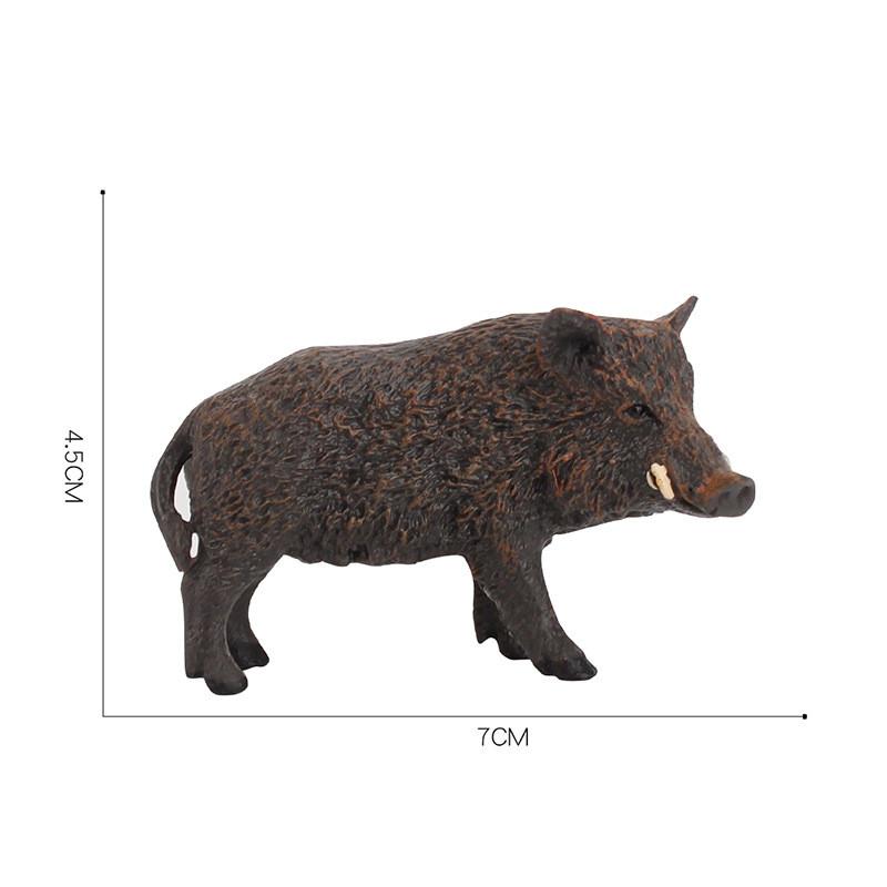 Realistic Pvc Wild Boar Sculpture For Nature Scene Craft And Gift