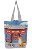 Friends Hill A4 Tote Bag, Asakusa Shibata, Blue [WS-259-136]