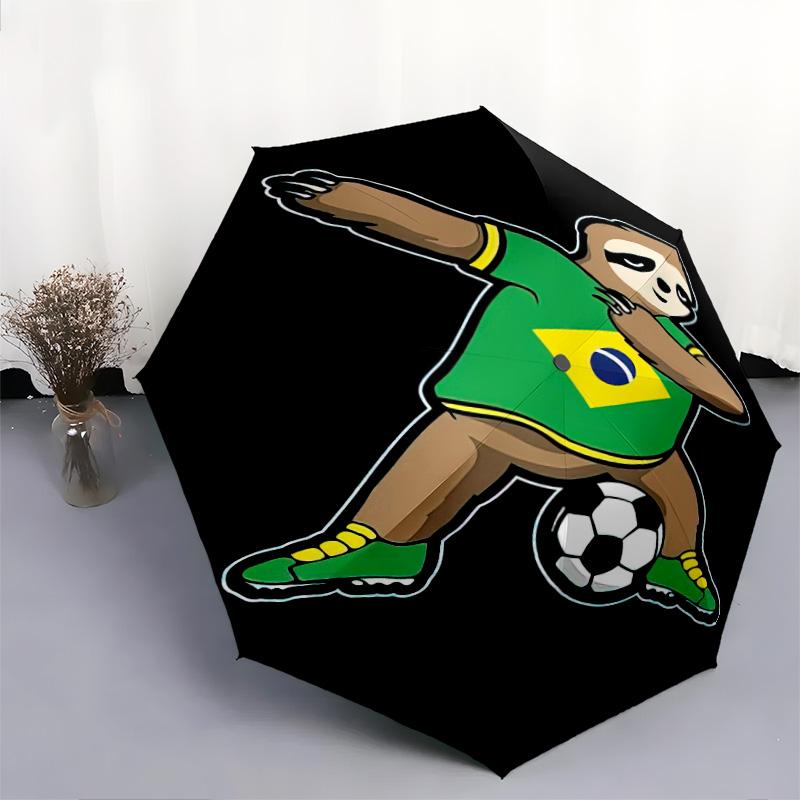 1pz Ombrello Squadra di Calcio Ombrello Pieghevole Portatile Struttura a Ossa di Ferro Struttura Ossea Struttura Esterna per Casa
