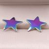Plain Five-Pointed Star Jewelry Stainless Steel Earrings For Women Men Accessories Pentagram Ear Stud With Earplug Korea Earring