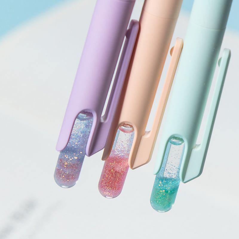Penna Gel Heshuo 361 con Cappuccio Ribaltabile Gradiente, Bassa Gravità, Doppia Sfera, Asciugatura Rapida, Penna Nera Decompressione