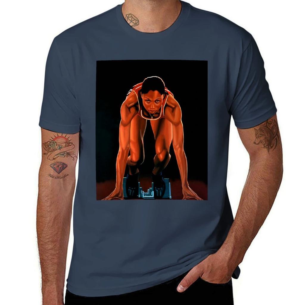 Allyson Felix Painting TShirt Plus Size Summer Short Sleeve TShirt