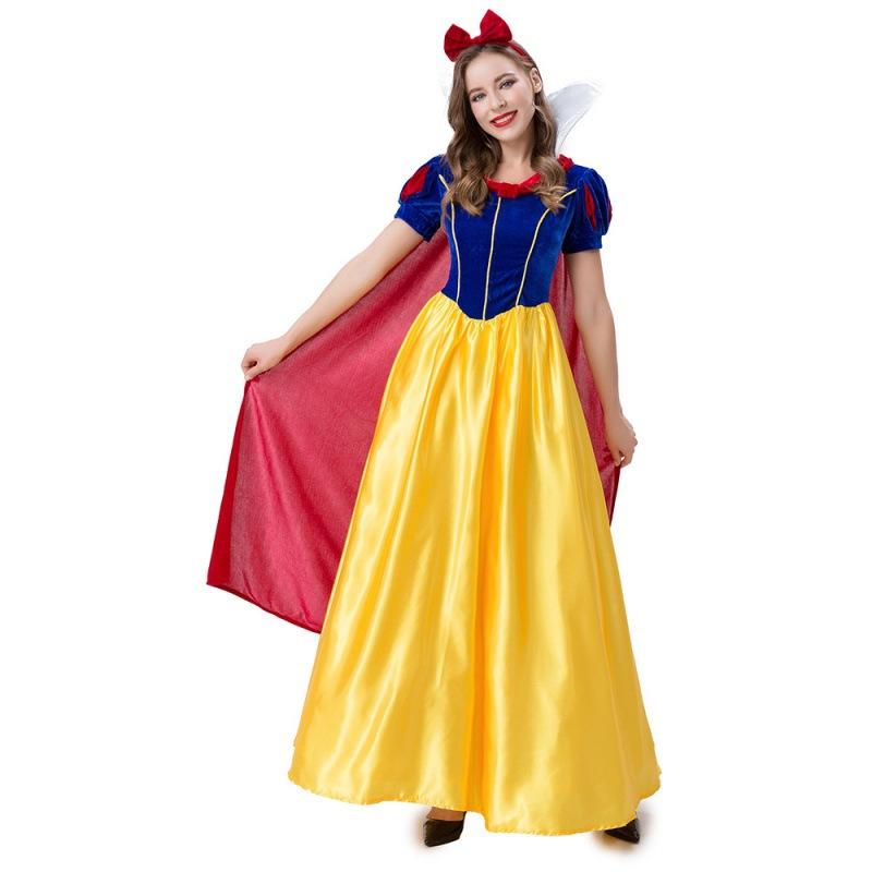 New Models, Adult Female Stage Performance Costumes, Halloween Fairy Tales, White Princess Snow Dress