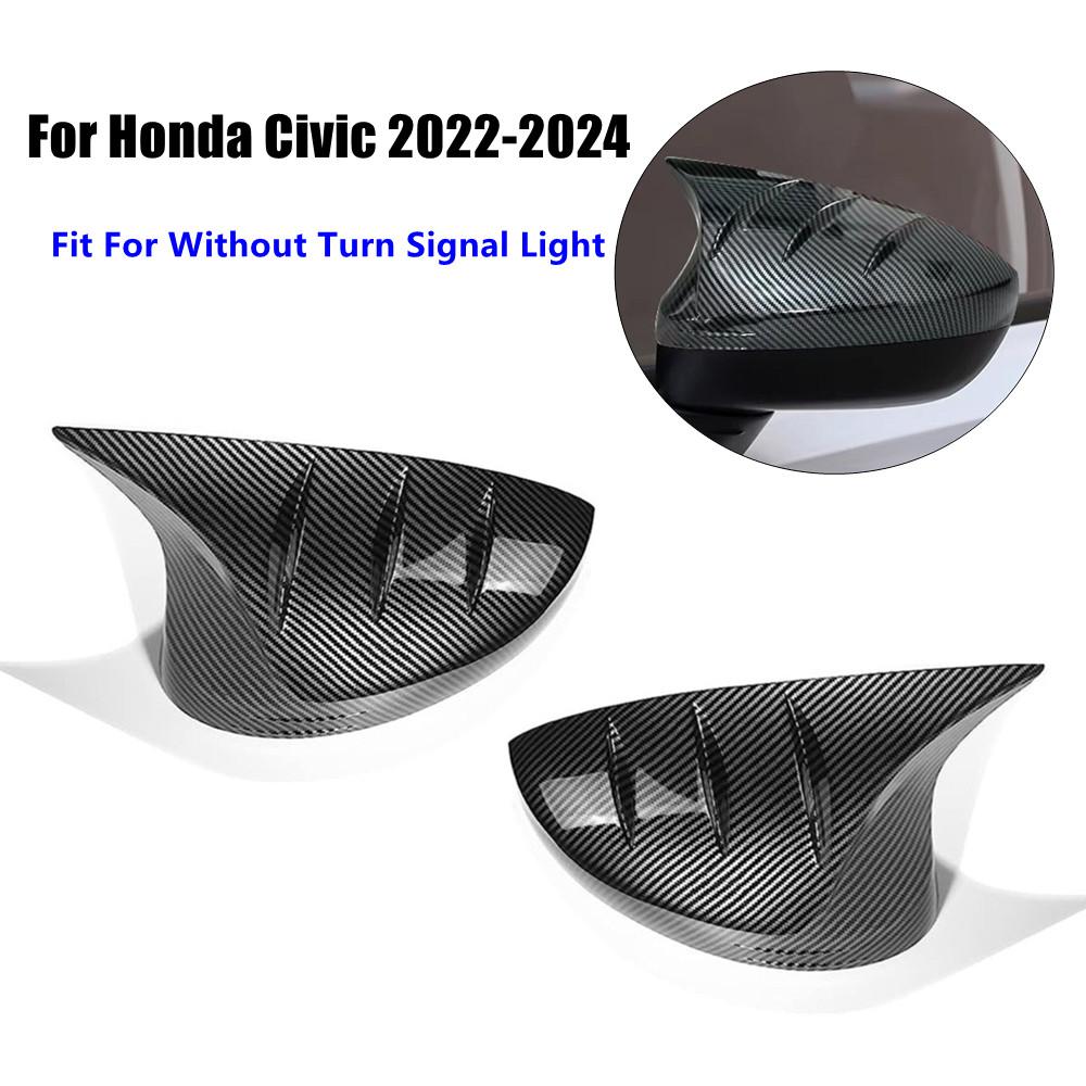 For Honda Civic 11th   2024 ABS Car Rearview Side Mirror Cover Wing Cap Exterior Door Housing Shell Sticker Trim