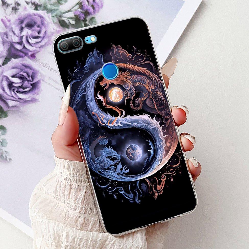 Clear For Honor 9 Lite Case Cute Cat Fashion Flowers Funny Painted Back Cover For Honor 9Lite Phone Case LLD-L21 LLD-L31 LLD-L11