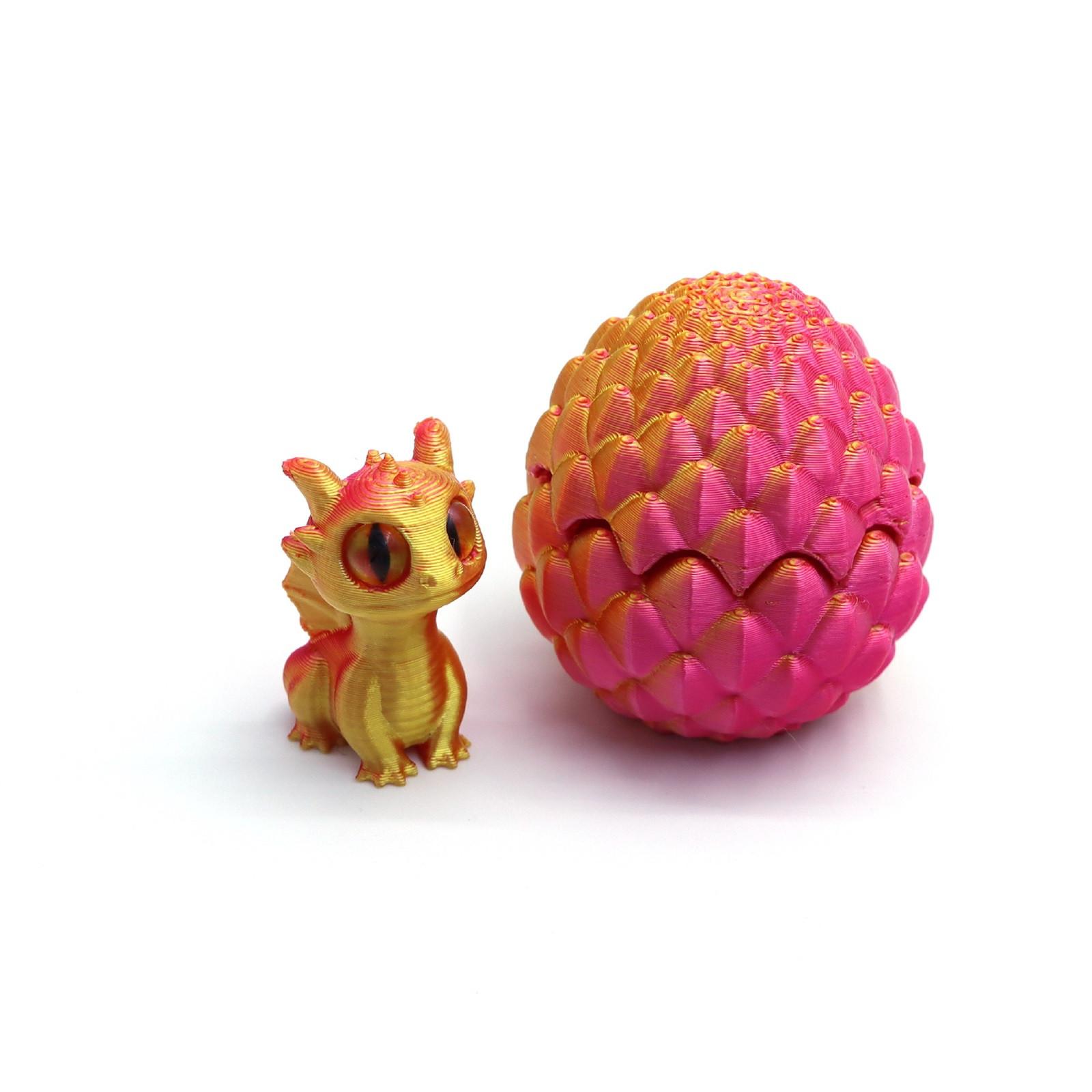 

Набор 3D-печатных яиц дракона, красочные детские игрушки, украшения, декомпрессионная модель, фигурки One Size киноварь