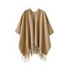 Autumn/Winter Wool Cape: Warm, Cold-Resistant, High-End Slit Shawl Cloak