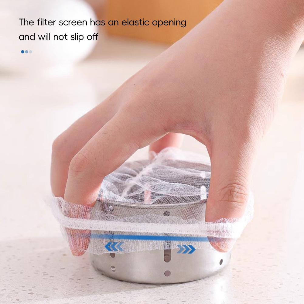 100/200/500PCS Disposable Sink Strainer Multi-Pack Sink Filter Mesh Universal Kitchen Drain Protector Mesh for Food Scraps Kitchen/Bathroom
