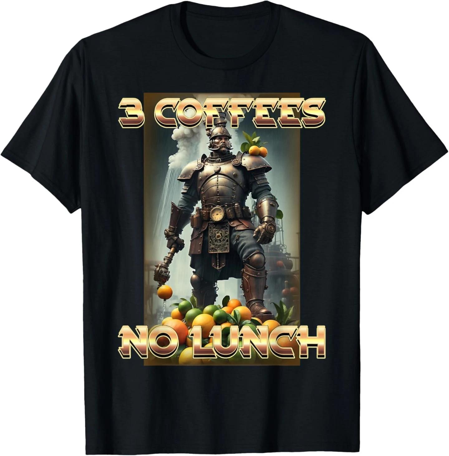 

Juice Warrior 3 Coffees No Lunch T-Shirt S