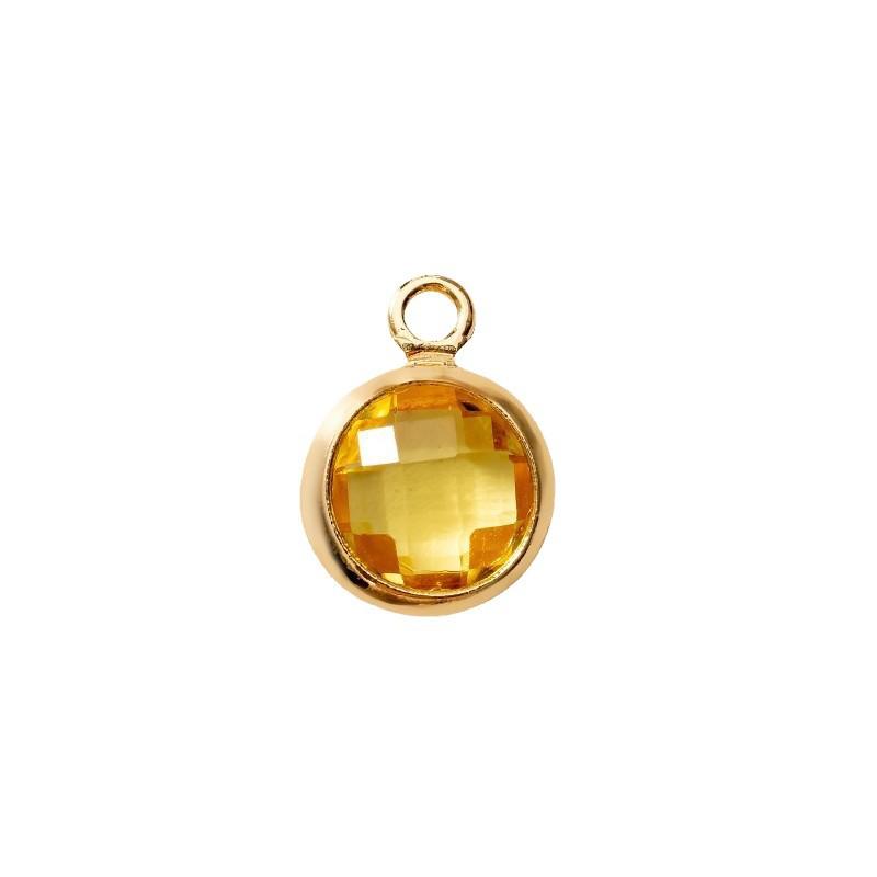 6mm Single Pendant Birthstone Jewelry - 12 Colors DIY Necklace & Earrings with K9 Glass