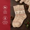 5pairs Thickened Deer Knit Winter Socks Soft Warm Mid-Calf Socks Christmas Reindeer Socks  Autumn