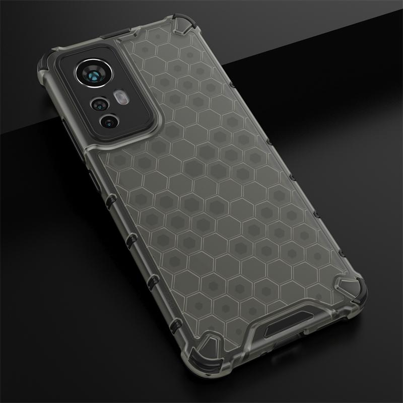 Shockproof Transparent Case For Xiaomi 12 Bumper Honeycomb Armor Case For Xiaomi 12 Case For Xiaomi 12 Lite 12X 12S 13 12T Pro