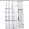 3D-gedruckter Geometrischer Großer Quadratischer PEVA-Duschvorhang Verdickt Wasserdicht Schimmelresistent Badezimmer Bad Abtrennung Universeller Vorhang