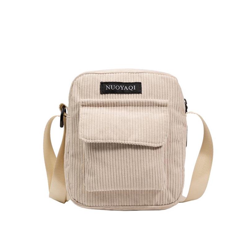 Women's Corduroy Crossbody Bag - Casual & Fashionable Canvas Shoulder Bag