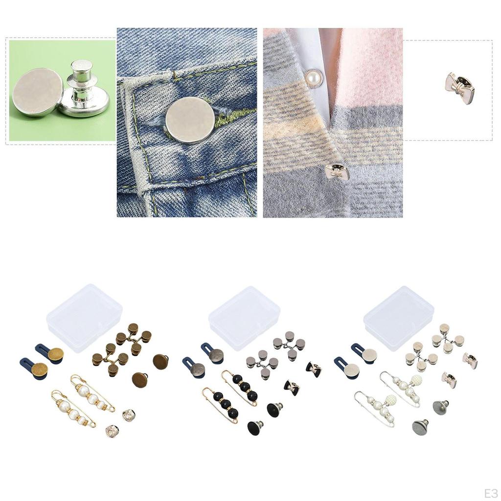 Jean Waist Buckle Button Changing Simple Installation Detachable Tightener Waistband for Skirts