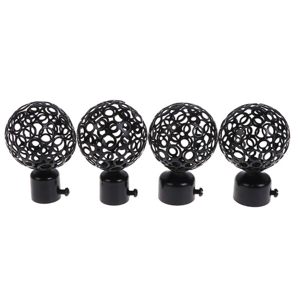 Hollow Out Round Iron Curtain Accessories Curtain Rods Head Roman Rod Head Curtain Rods Ends Caps